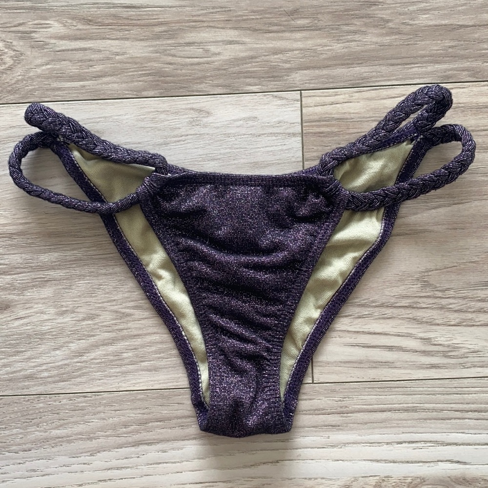Tyler Rose Swim Lurex Bikini Bottom